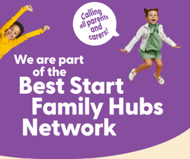 Best start Family Hub Network sign